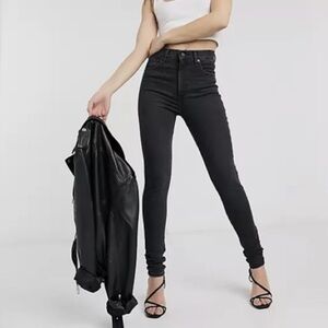 Levi’s Mile High Super Skinny Black Jeans